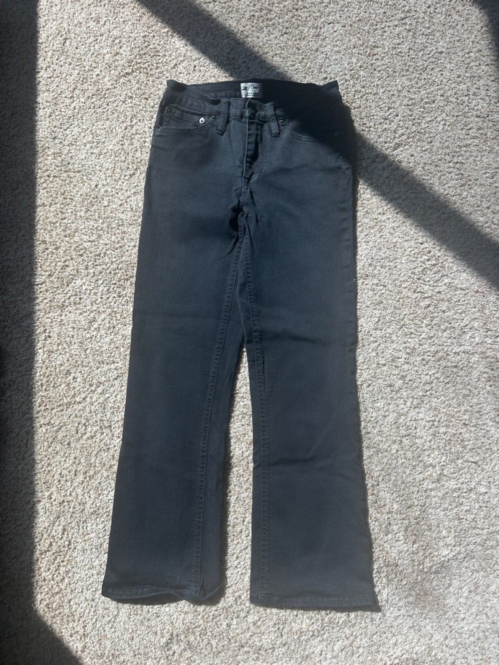Black Straight-Leg Jeans